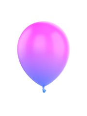 3D Rendering Colorful Balloon Isolated on white Background