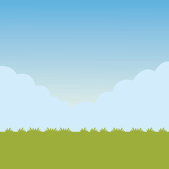 Landscape sunny day scenery