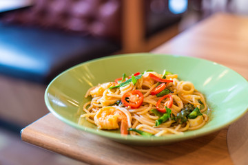 Spaghetti Spicy Seafood