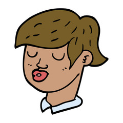 cartoon doodle content face