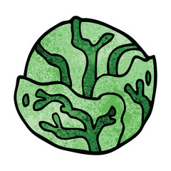 Obraz premium cartoon doodle cabbage