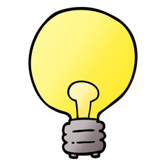 cartoon doodle light bulb