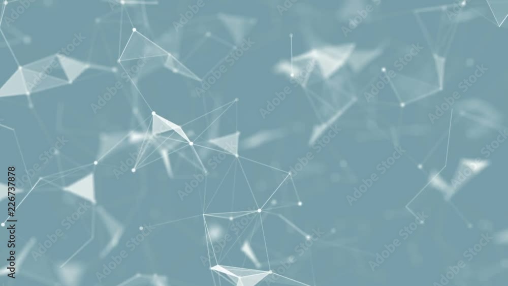 Poster transformation of a geometric field. depth of field.technology network loop background.