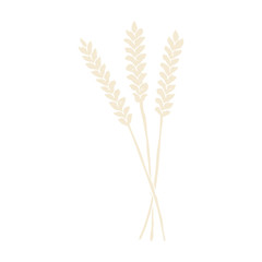 flat color illustration of a cartoon wheat