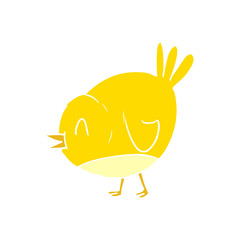 flat color style cartoon Bird