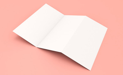 blank trifold mockup