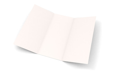 trifold isolated on white background