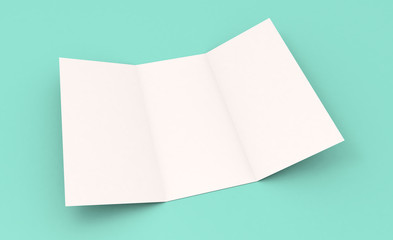 blue trifold mockup