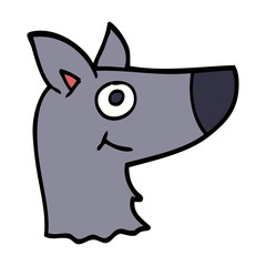 cartoon doodle happy dog