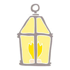 cartoon doodle old lantern