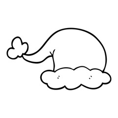 line drawing cartoon elf hat