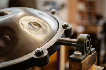 Handpan on a construction tool