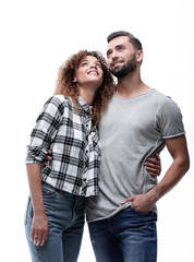 Portrait of a beautiful couple in love