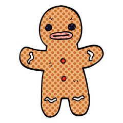 cartoon doodle gingerbread man