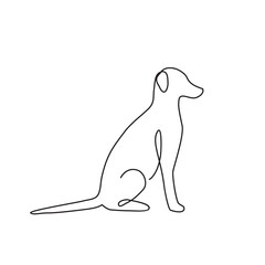 Dog line art logo