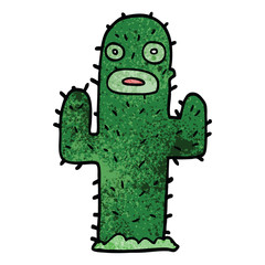 cartoon doodle cactus