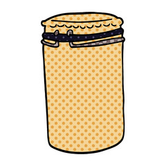 cartoon doodle storage jar