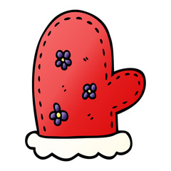 cartoon doodle oven mitts