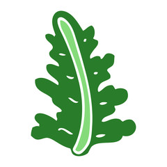 flat color style cartoon leaf