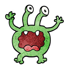 cartoon doodle monster