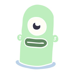 cartoon doodle alien man