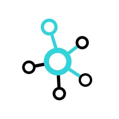 Molecule logo, Connection logo vector