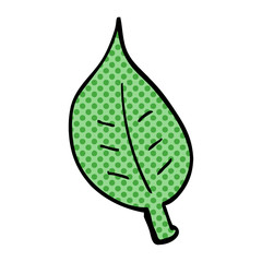 cartoon doodle leaf