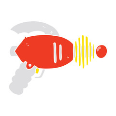 flat color style cartoon ray gun