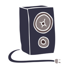 cartoon doodle of a speaker