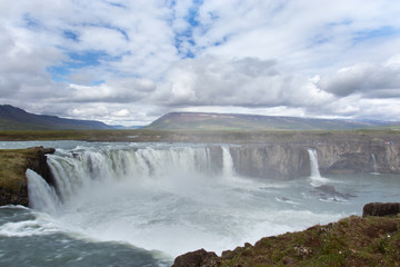 Fototapeta na wymiar Godafoss waterfall on Iceland