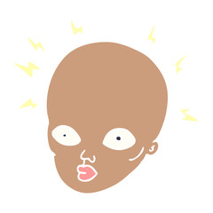cartoon doodle bald head