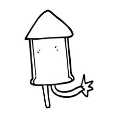 line drawing cartoon firework
