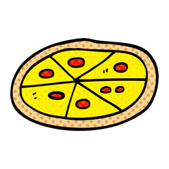cartoon doodle pizza