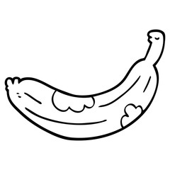 line drawing cartoon turning banana