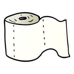 cartoon doodle toilet roll