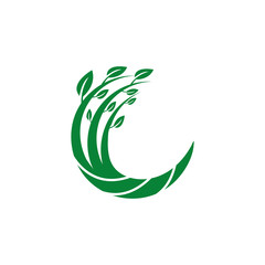 leaf logo icon design template vector