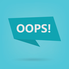 oops word on a sticker- vector illustration