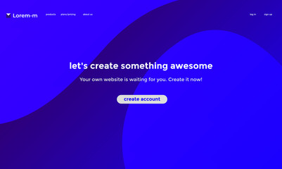 Web site or mobile app landing page