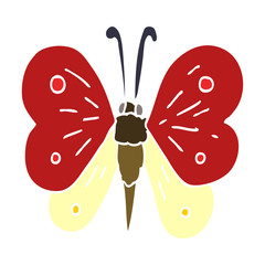 cartoon doodle butterfly