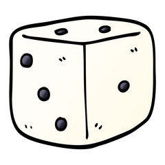 cartoon doodle classic dice