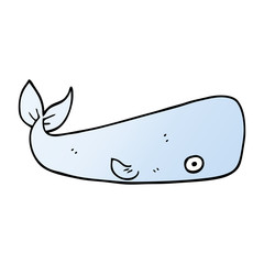 cartoon doodle sea whale