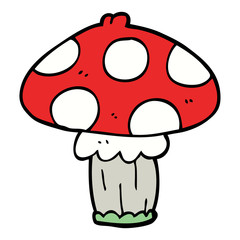 cartoon doodle mushroom