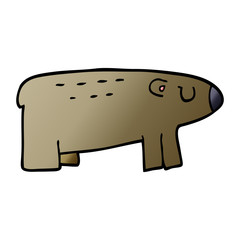 cartoon doodle of a sleepy bear