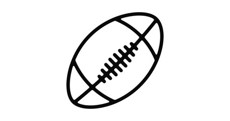 American football line icon motion graphic animation with alpha channel. - Powered by Adobe