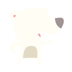flat color style cartoon polar bear