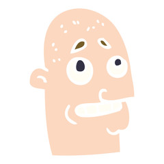 cartoon doodle bald man