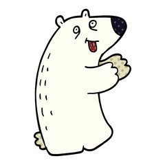 cartoon doodle polar bear