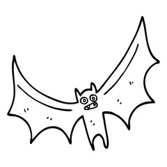 line drawing cartoon bat
