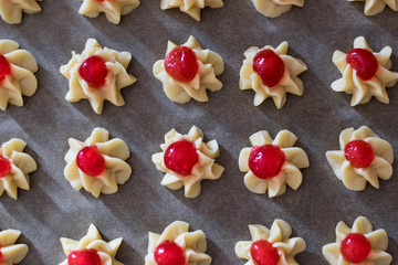 Preparation phase of Italian desserts
