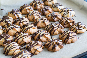 Preparation phase of Italian desserts
